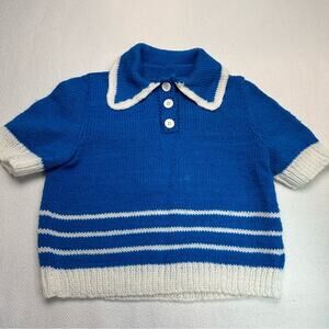 Vintage handmade cropped chunky knit sweater